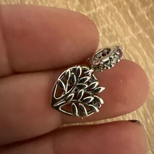 Elegant Silver Tree Charm